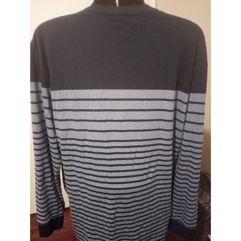 NWT Nautica Men's NAVTECH Blue Striped T-Shirt LS Crew Tee T-Shirt 2XL New - Picture 8 of 13
